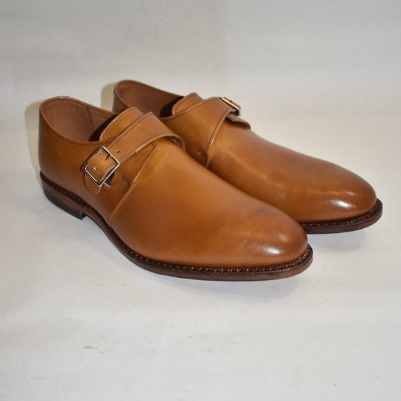 Allen Edmonds Plymouth Single Monk Strap Dress Shoe Walnut Brown Size 11 D - Picture 2 of 11